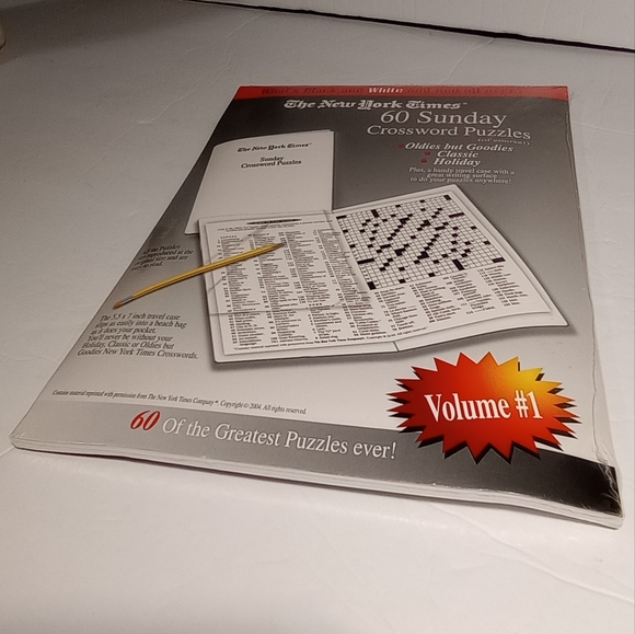 2004 The New York Times 60 Sunday Crossword Puzzles With Handy Travel Case - Picture 5 of 8